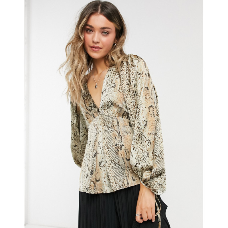 Object V neck blouse with...