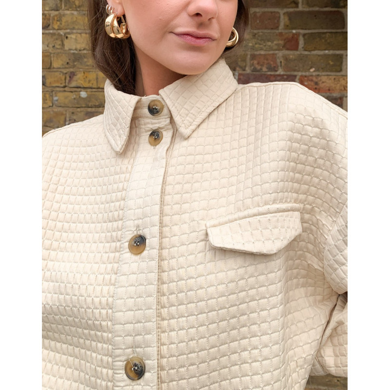 ASOS DESIGN quilted shacket...