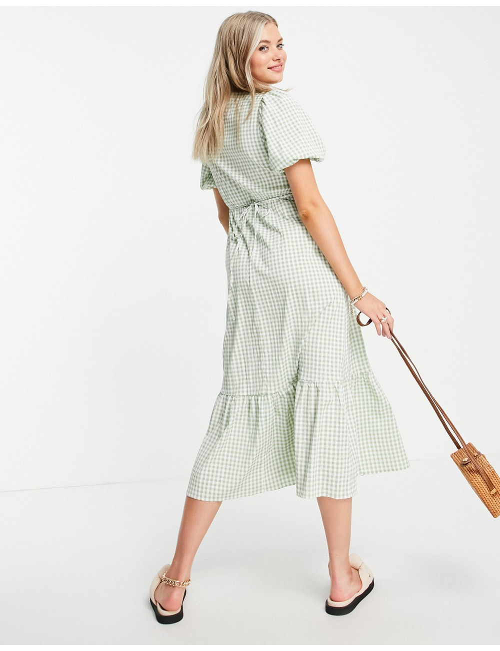 New Look Tall wrap gingham...