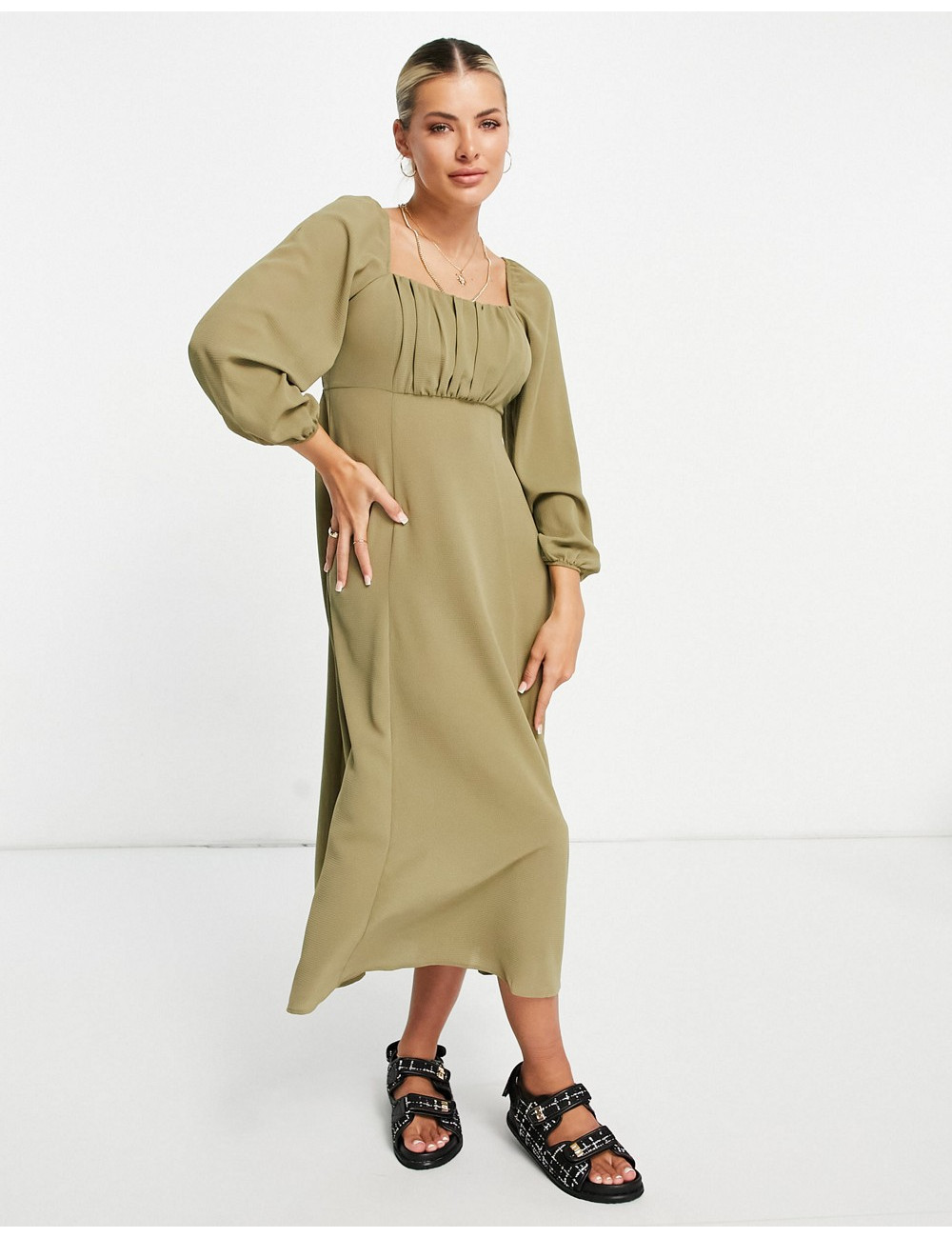 ASOS DESIGN square ruched...