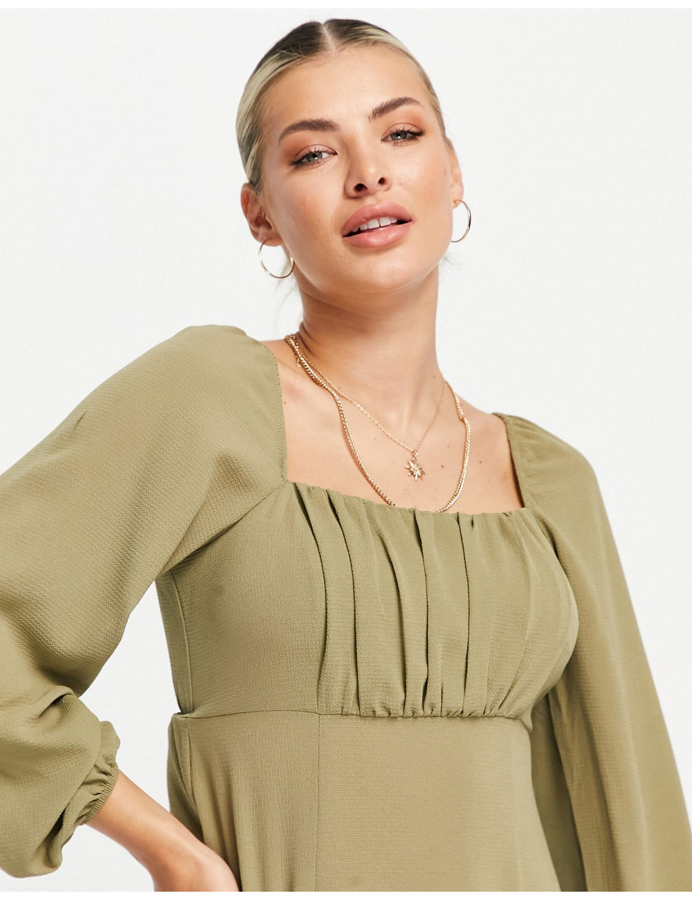 ASOS DESIGN square ruched...