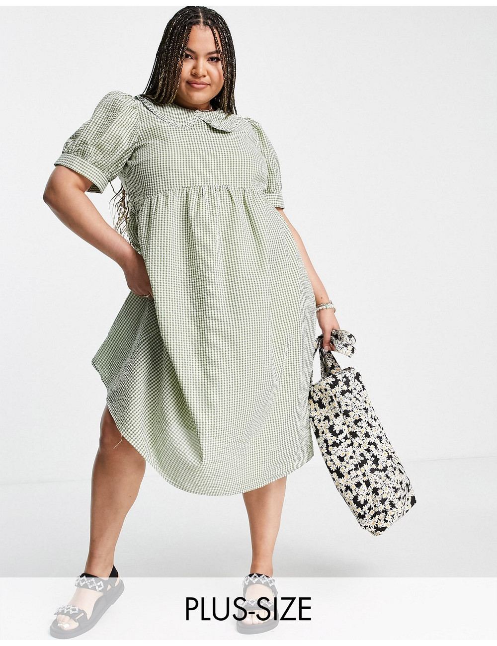 Pieces Curve puff sleeve...