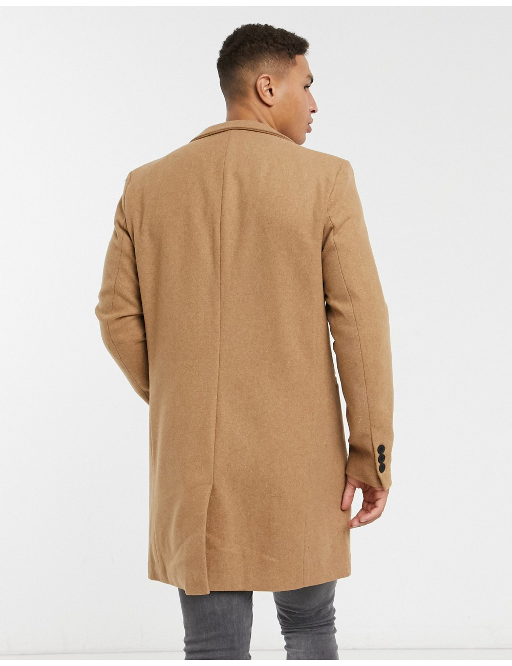 Only & Sons overcoat in camel