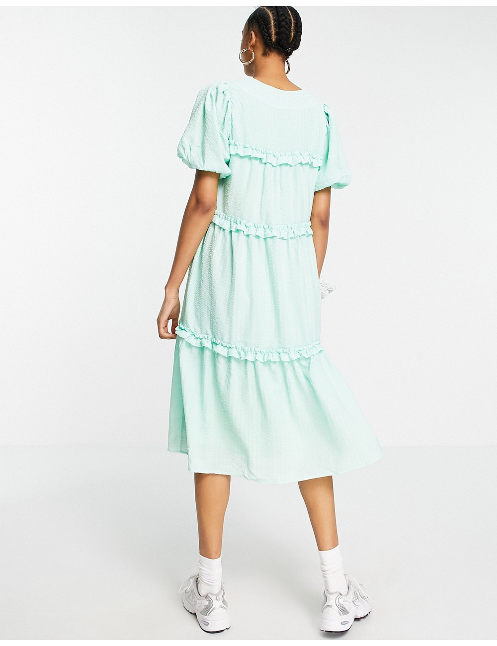 Y.A.S tiered midi dress in...