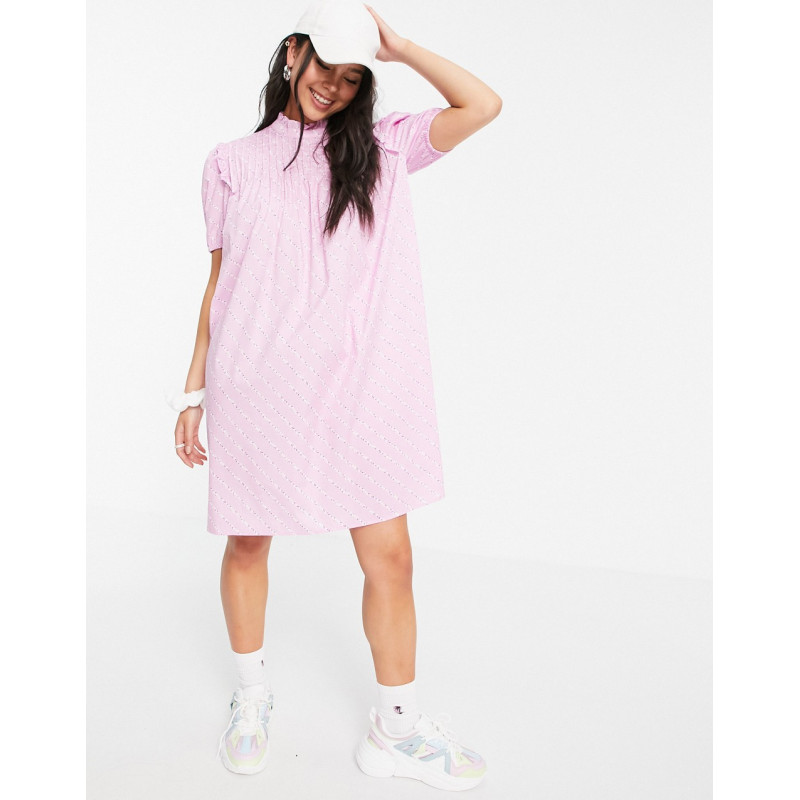 Only smock mini dress with...