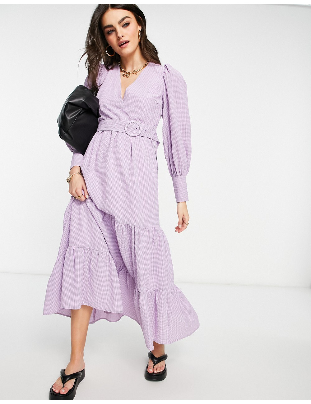Y.A.S maxi smock dress with...
