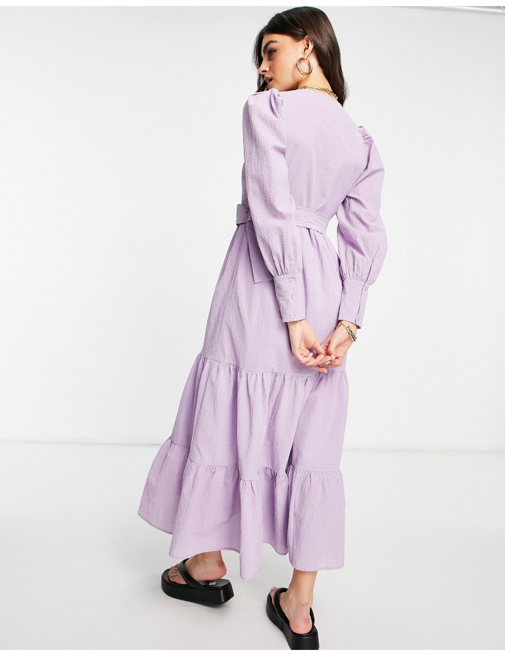 Y.A.S maxi smock dress with...