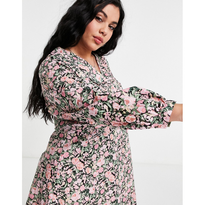 Only Curve shirt dress with...