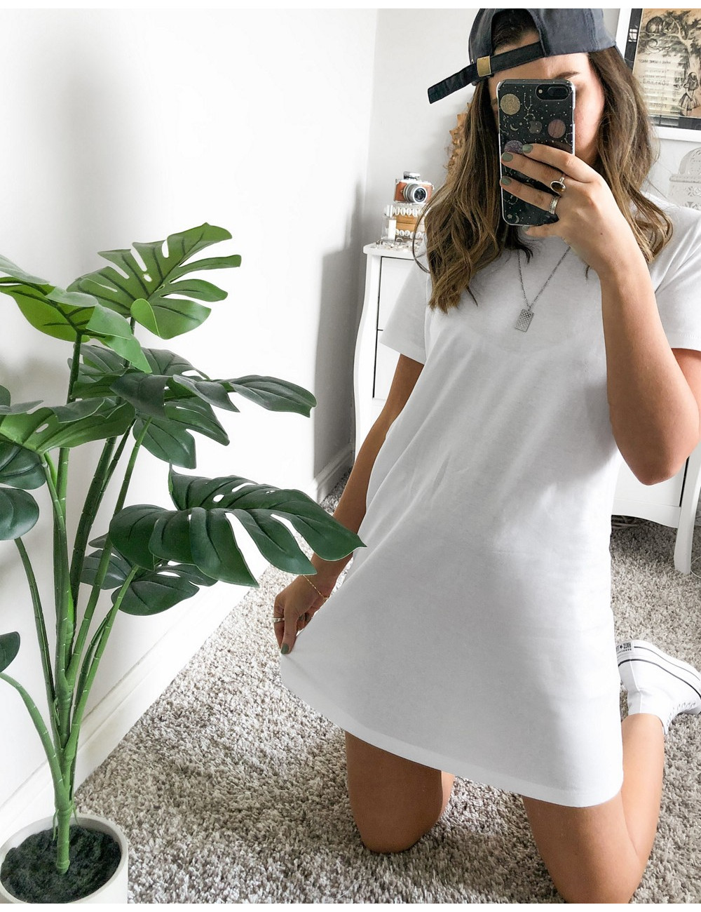 Only t-shirt dress in white