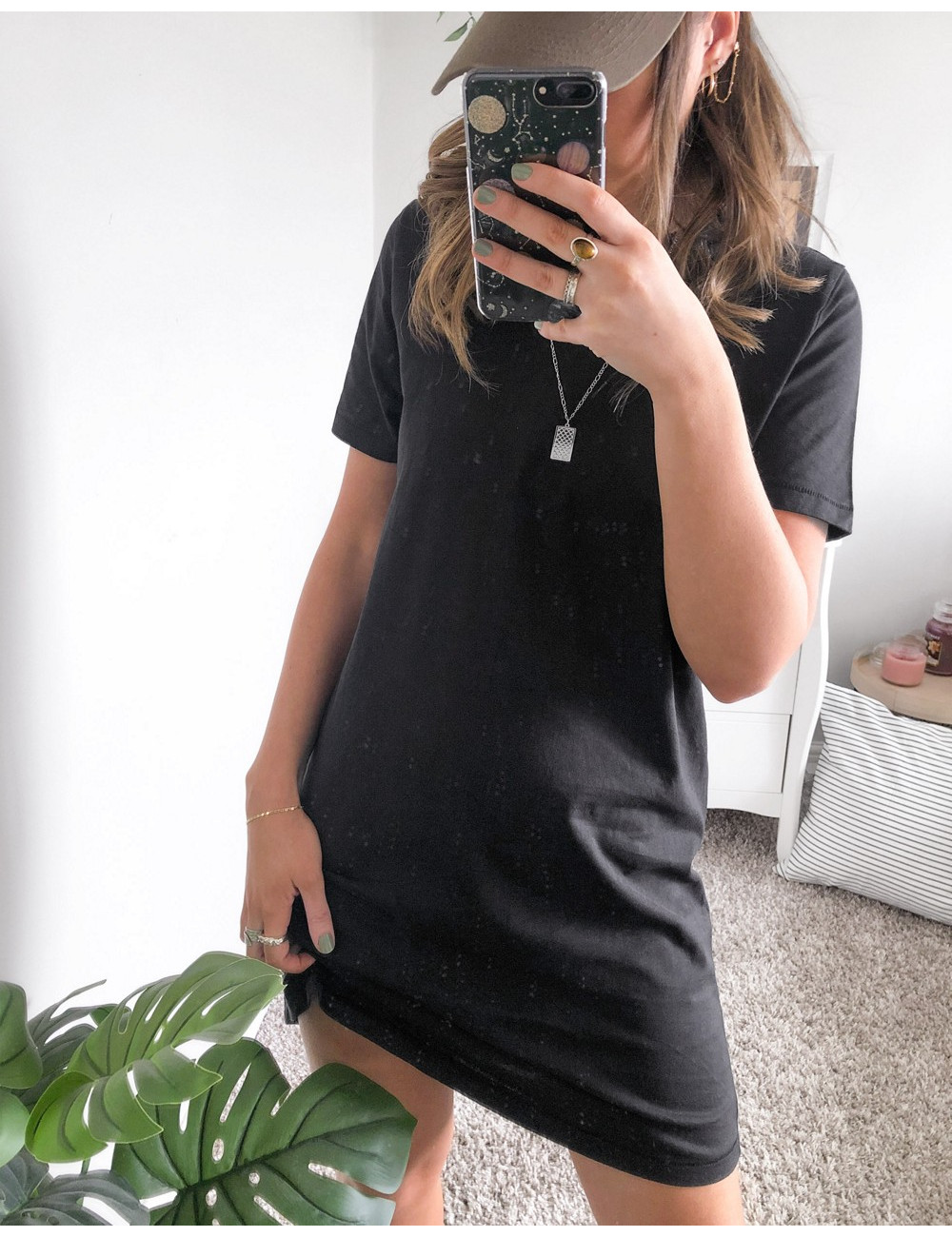 Only t-shirt dress in black