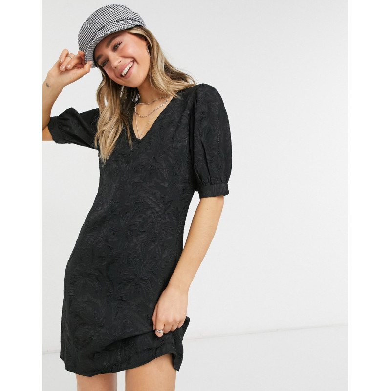 Pieces mini dress with v...