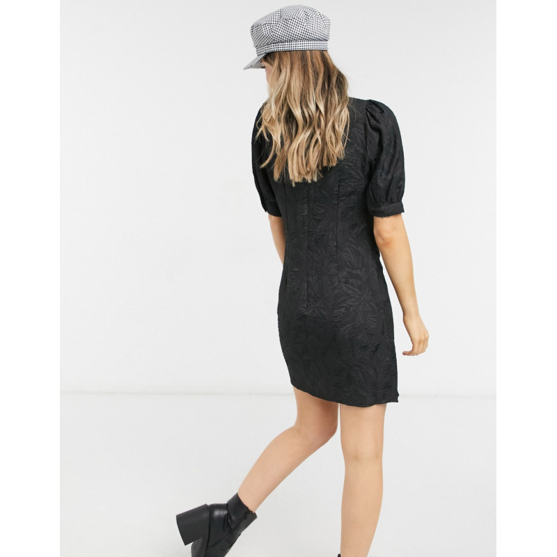 Pieces mini dress with v...