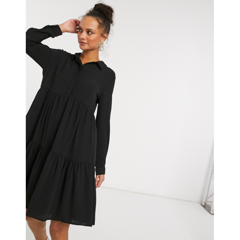 JDY shirt dress with tiered...