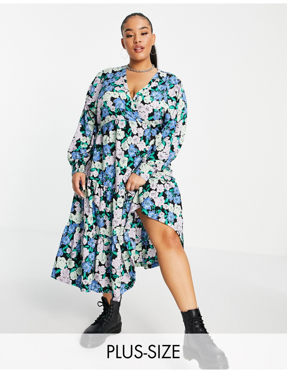 Simply Be tiered smock midi...