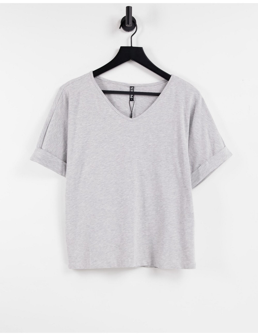 Pieces v neck t-shirt with...