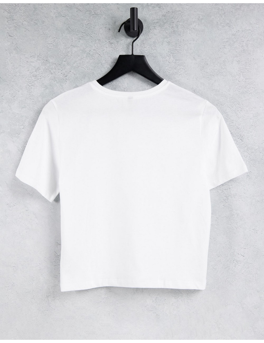 Pieces crop t-shirt in white