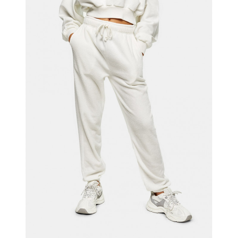 Topshop toweling joggers in...