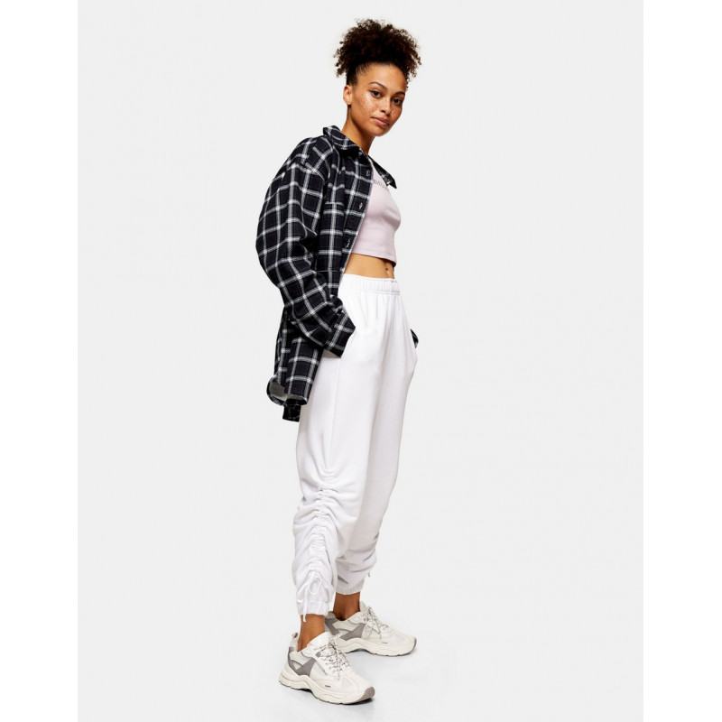 Topshop ruched joggers in...