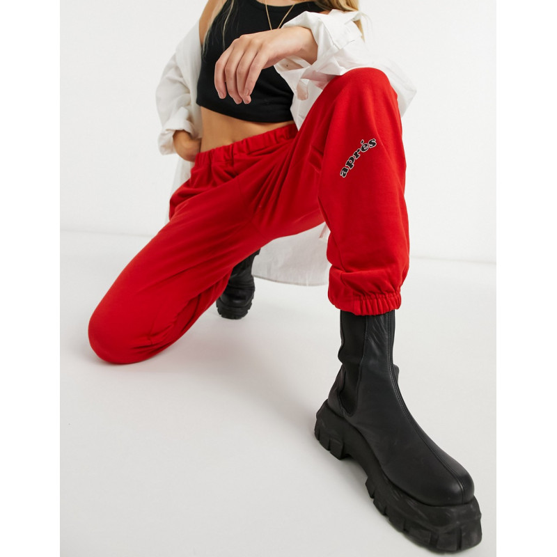 Missguided 90'S jogger in red
