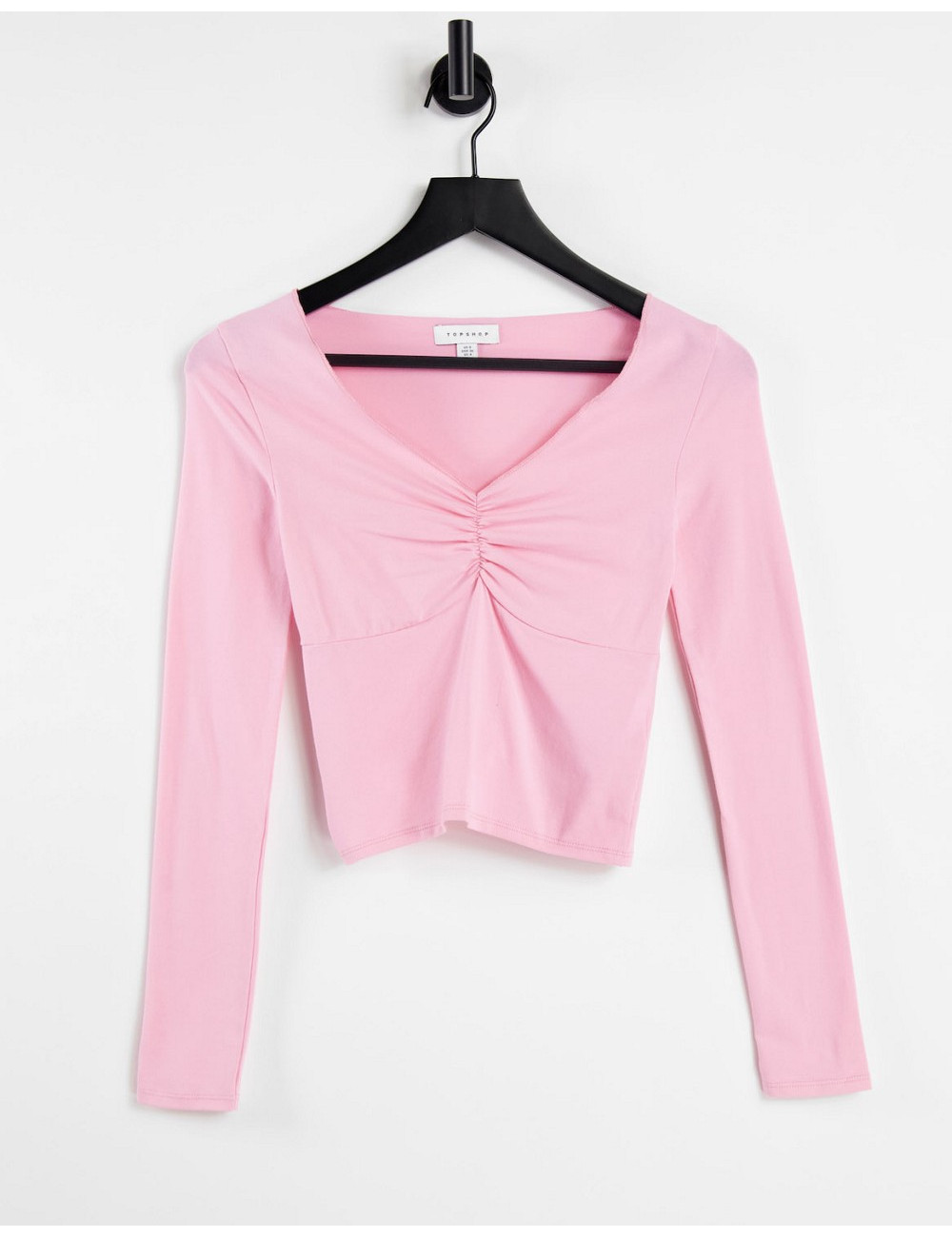 Topshop long sleeve ruch...