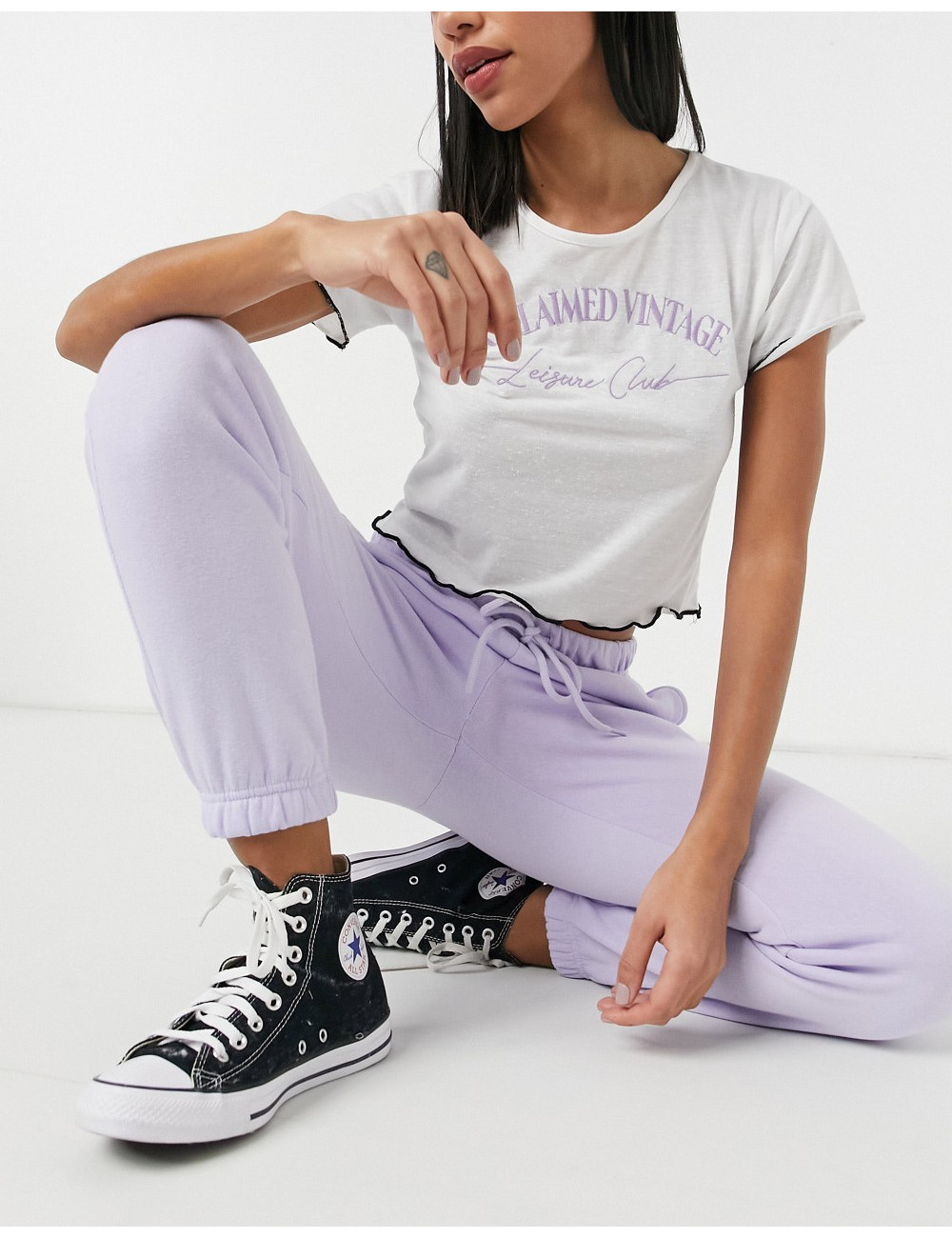 Pieces jogger co-ord in lilac