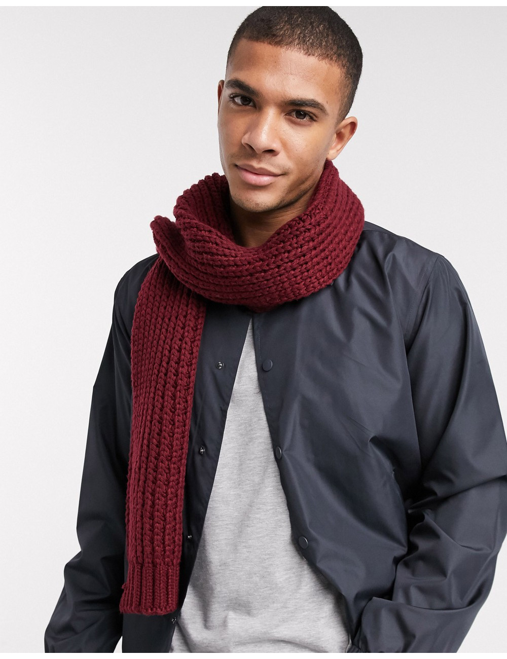 ASOS DESIGN knitted scarf...