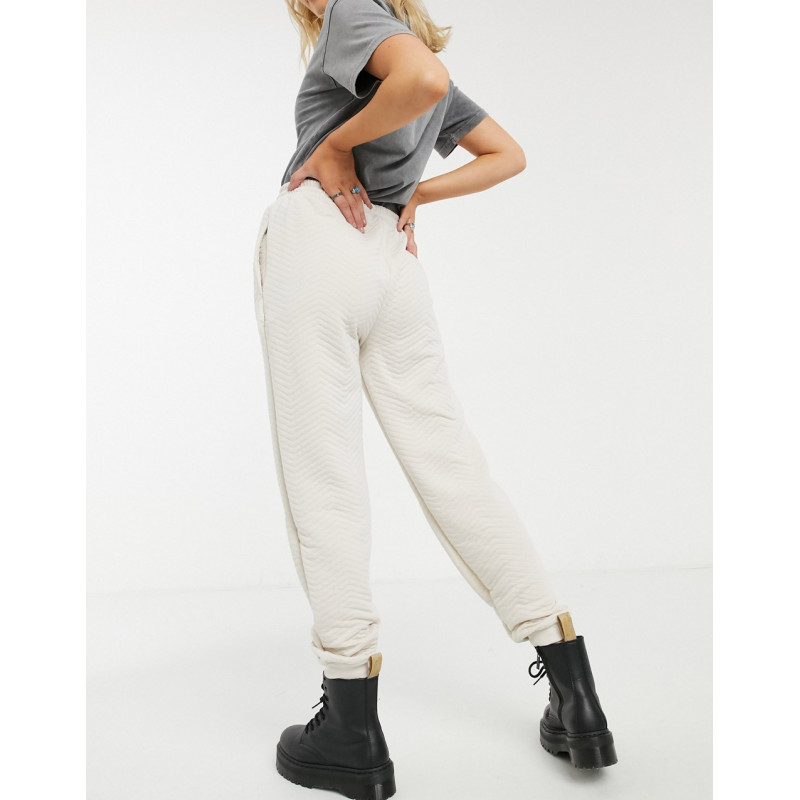 Topshop quilted joggers in...