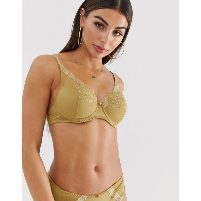 Lingadore lace bra in olive