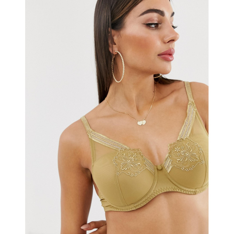 Lingadore lace bra in olive