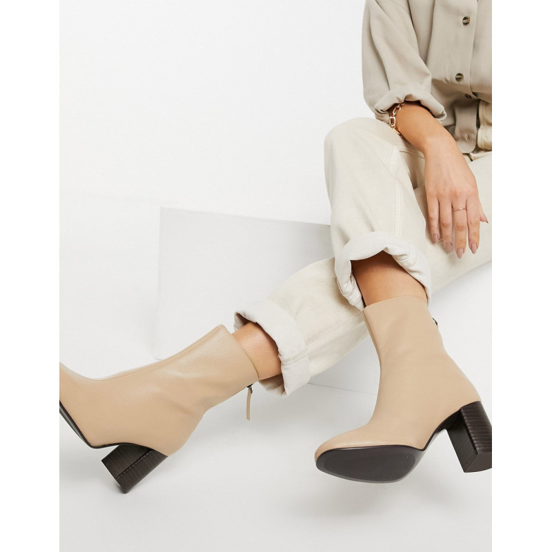 Mango leather heeled boots...