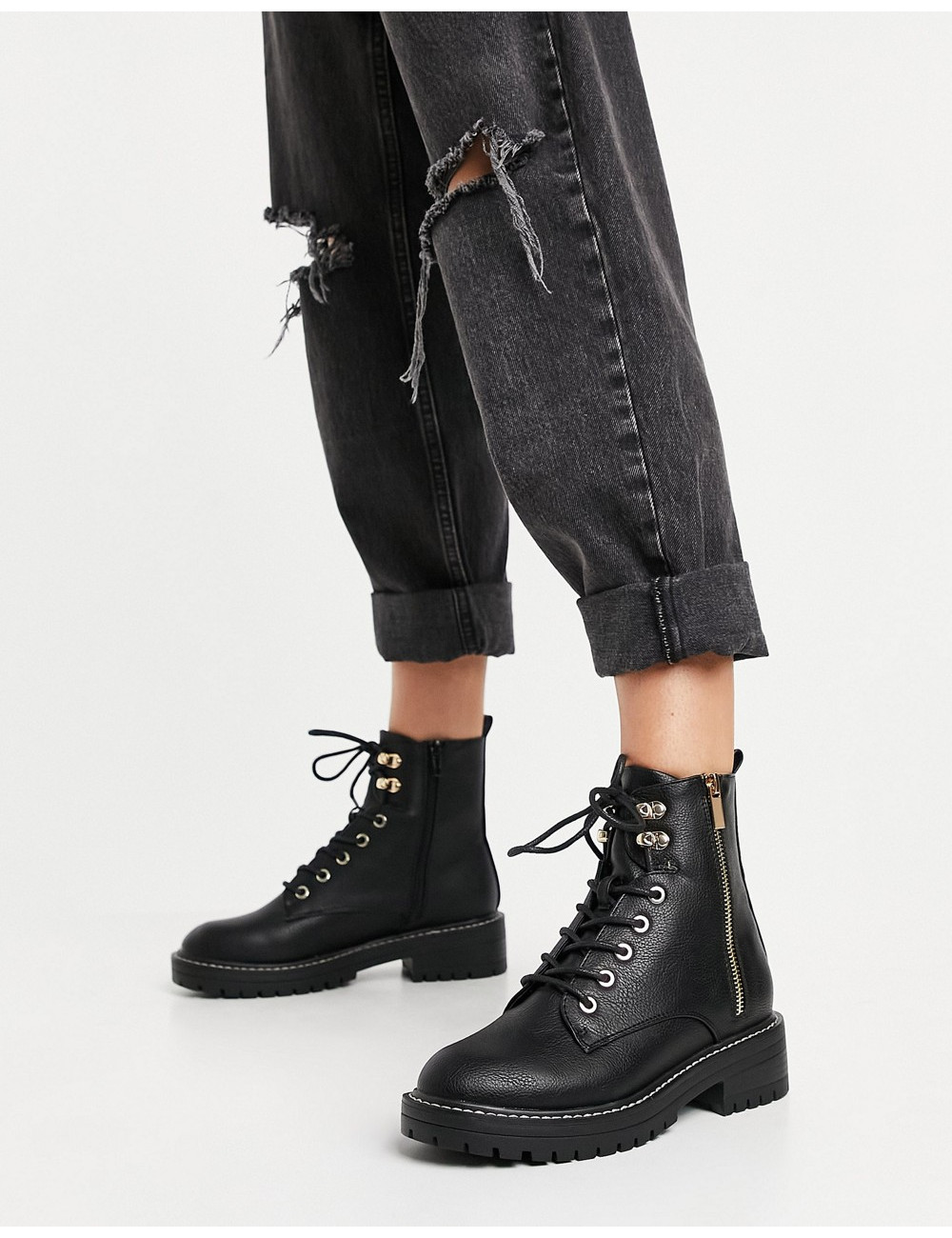 River Island patent lace up...