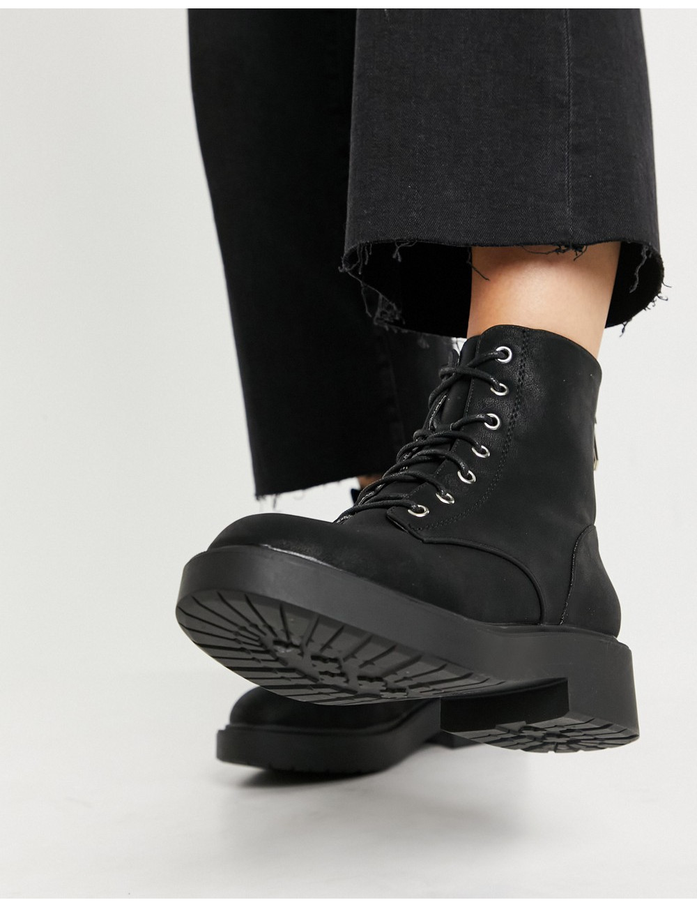 New Look lace up biker boot...