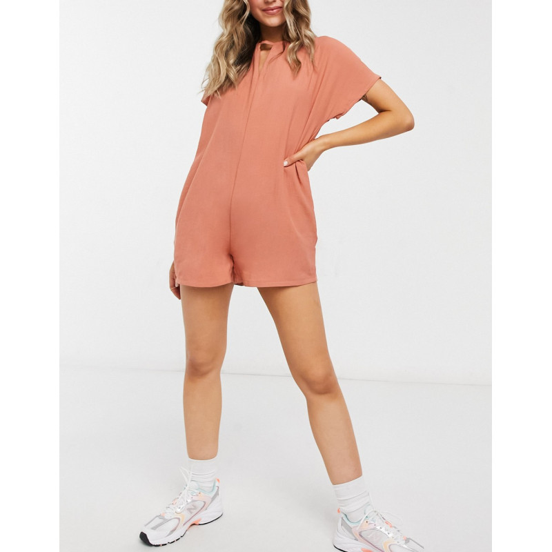 Native Youth playsuit in peach