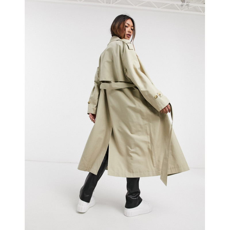 Mango belted trench coat in...