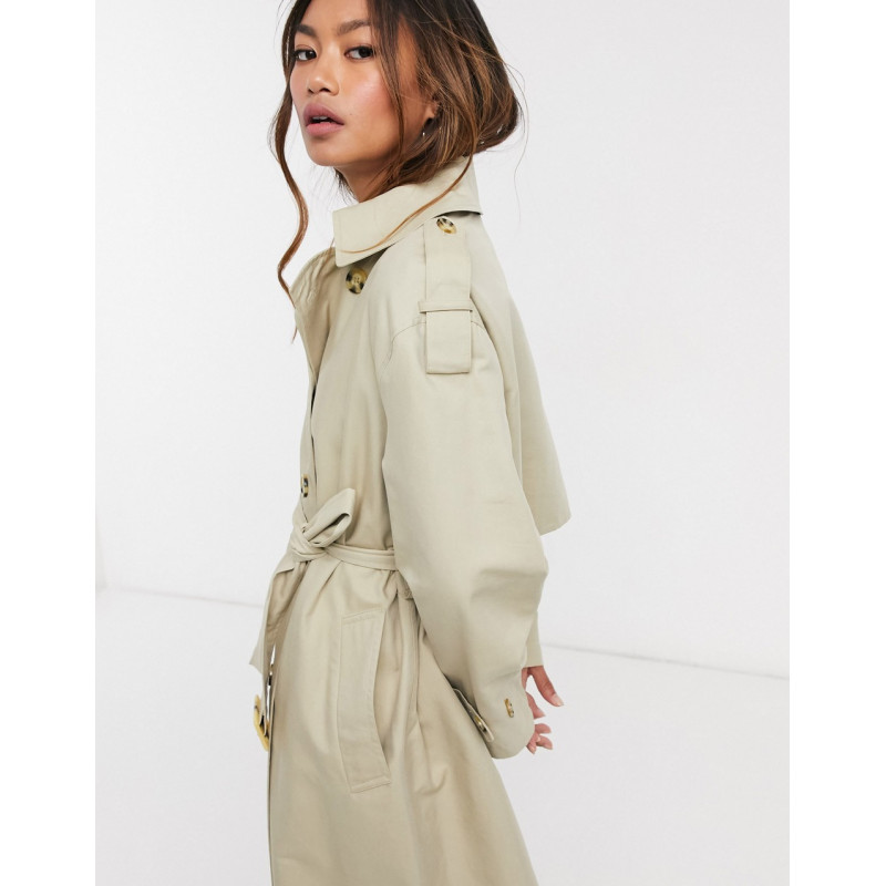Mango belted trench coat in...