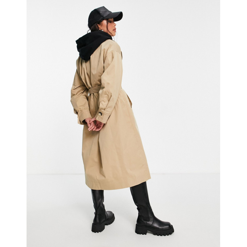 Topshop pleated back trench...