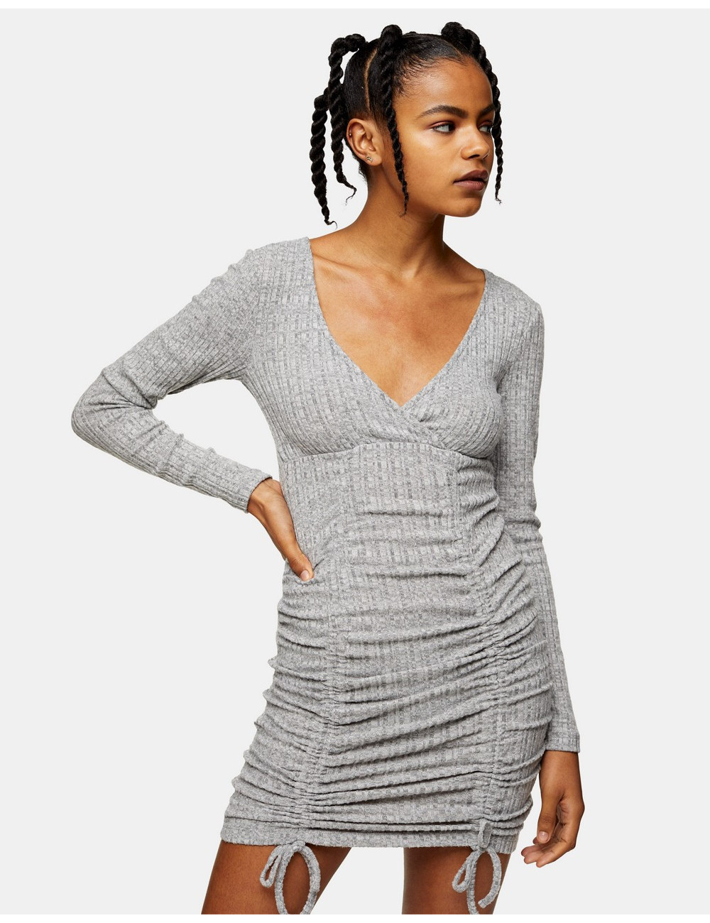 Topshop jersey rib ruched...