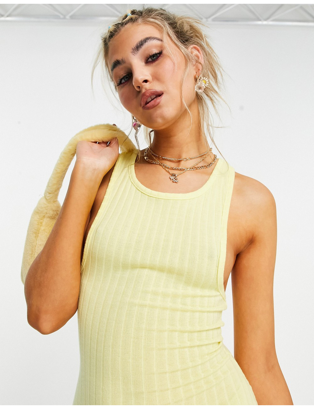 COLLUSION ribbed dress in...