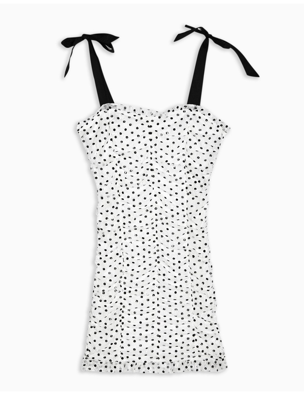 Topshop spot lace ruched...