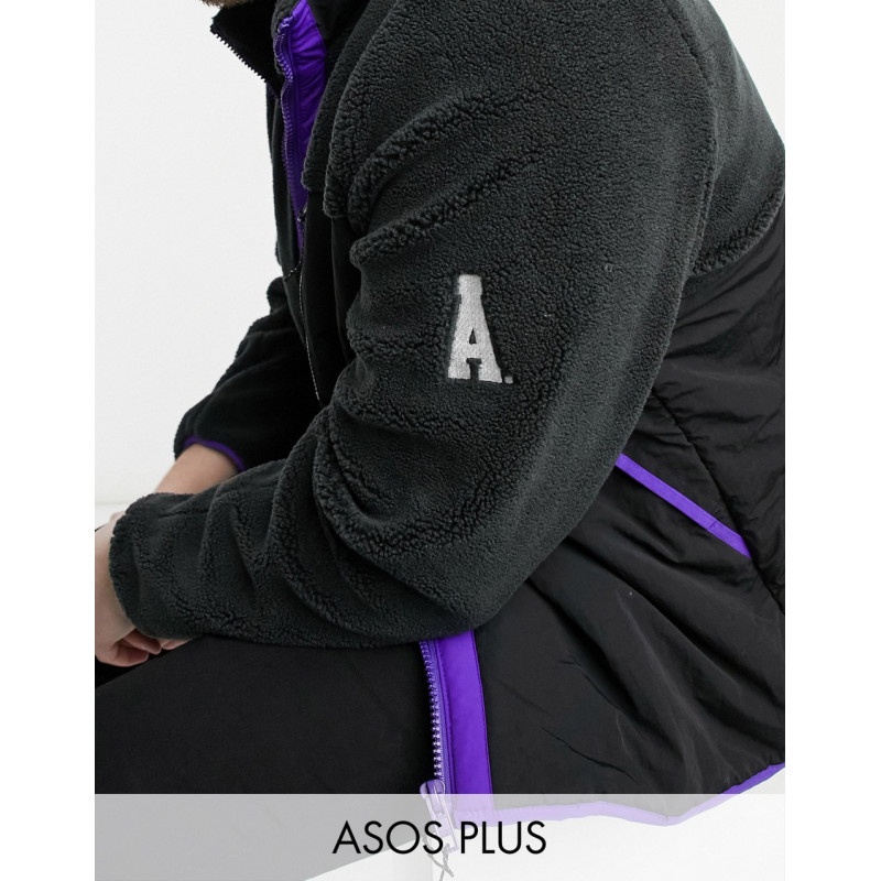 ASOS DESIGN Plus borg...