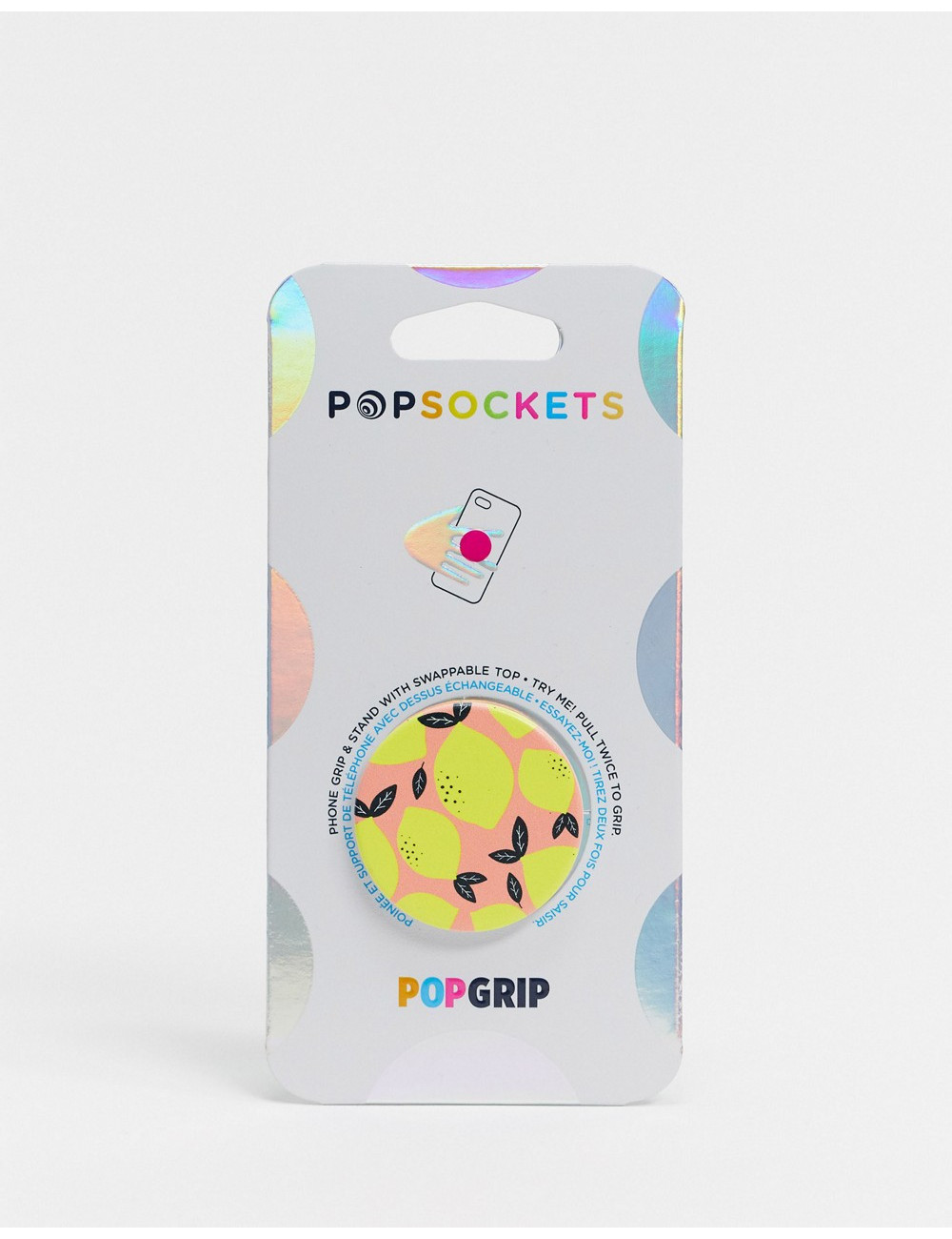 Popsocket lemon print phone...