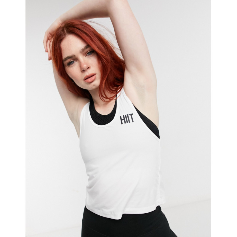 HIIT gym vest in white
