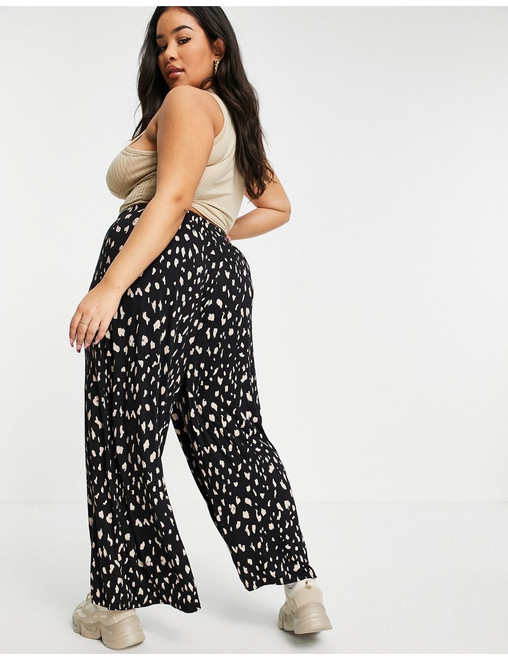 Yours wide leg trousers in...