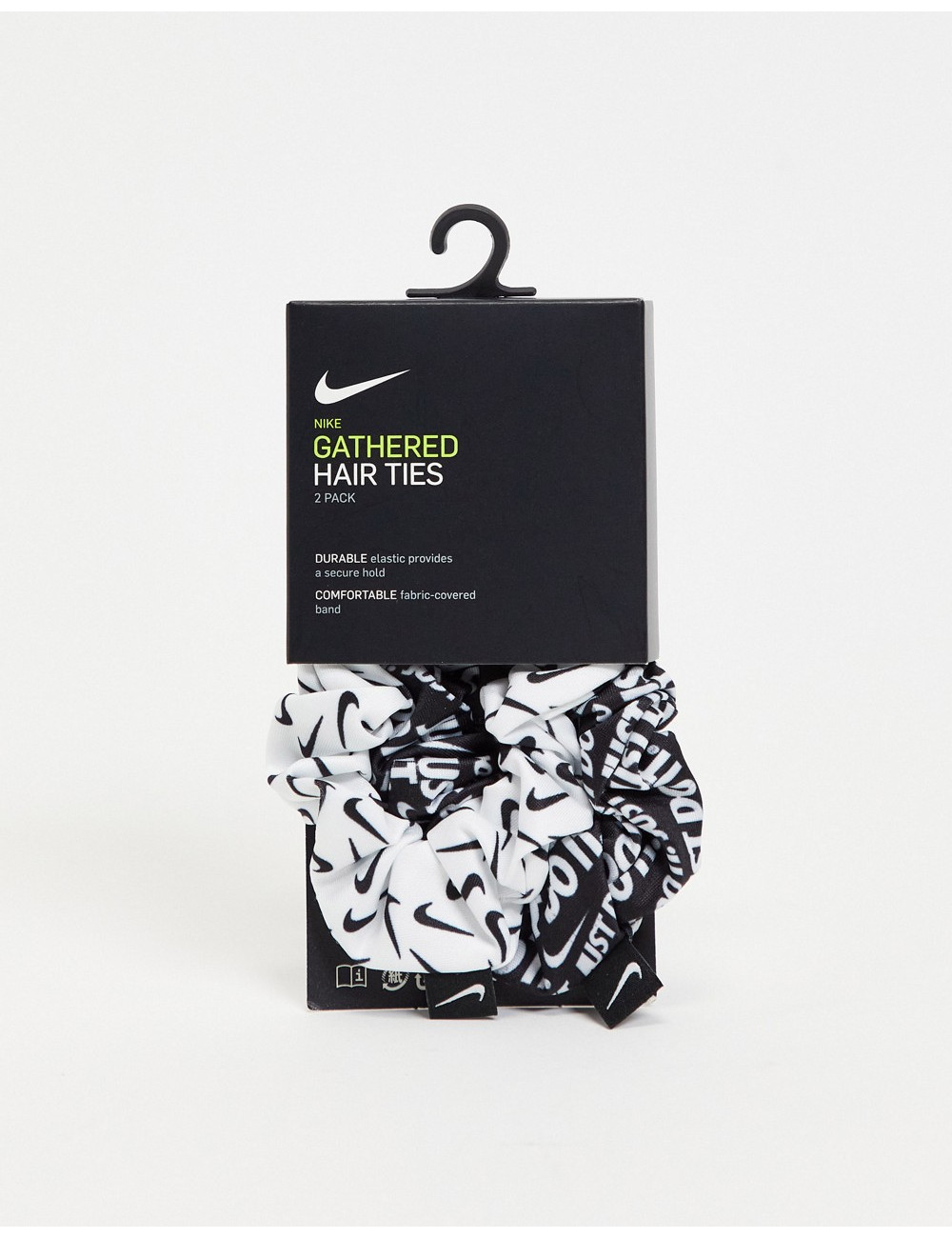 Nike 2 pack hair ties in black