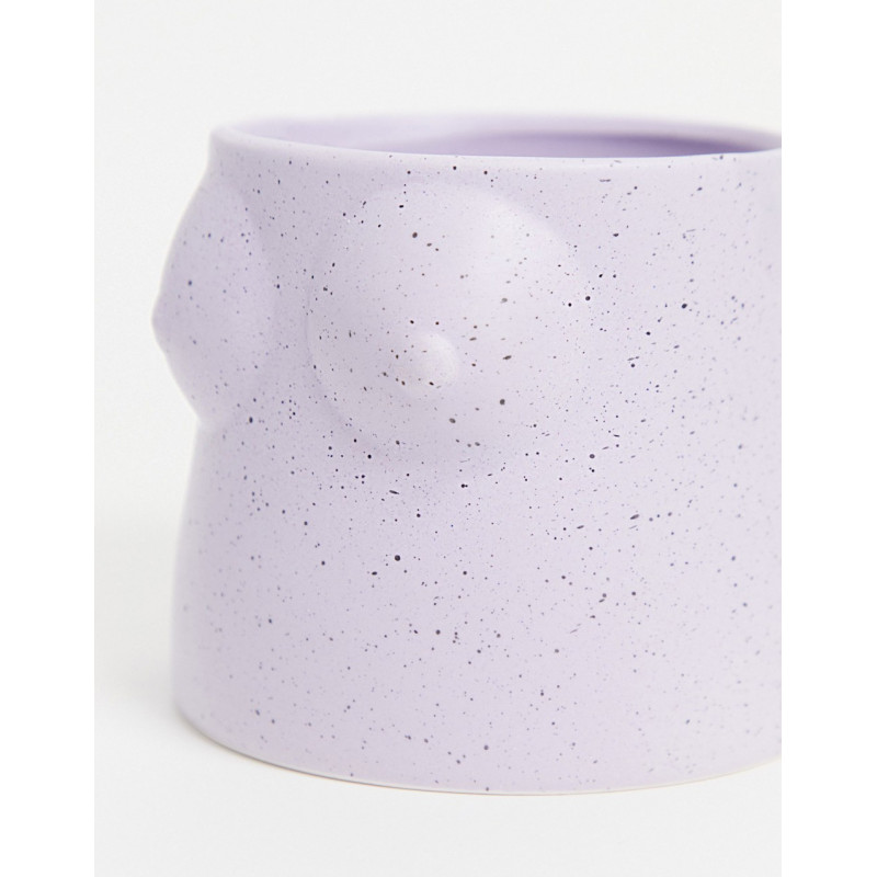 Typo bust plant pot in lilac