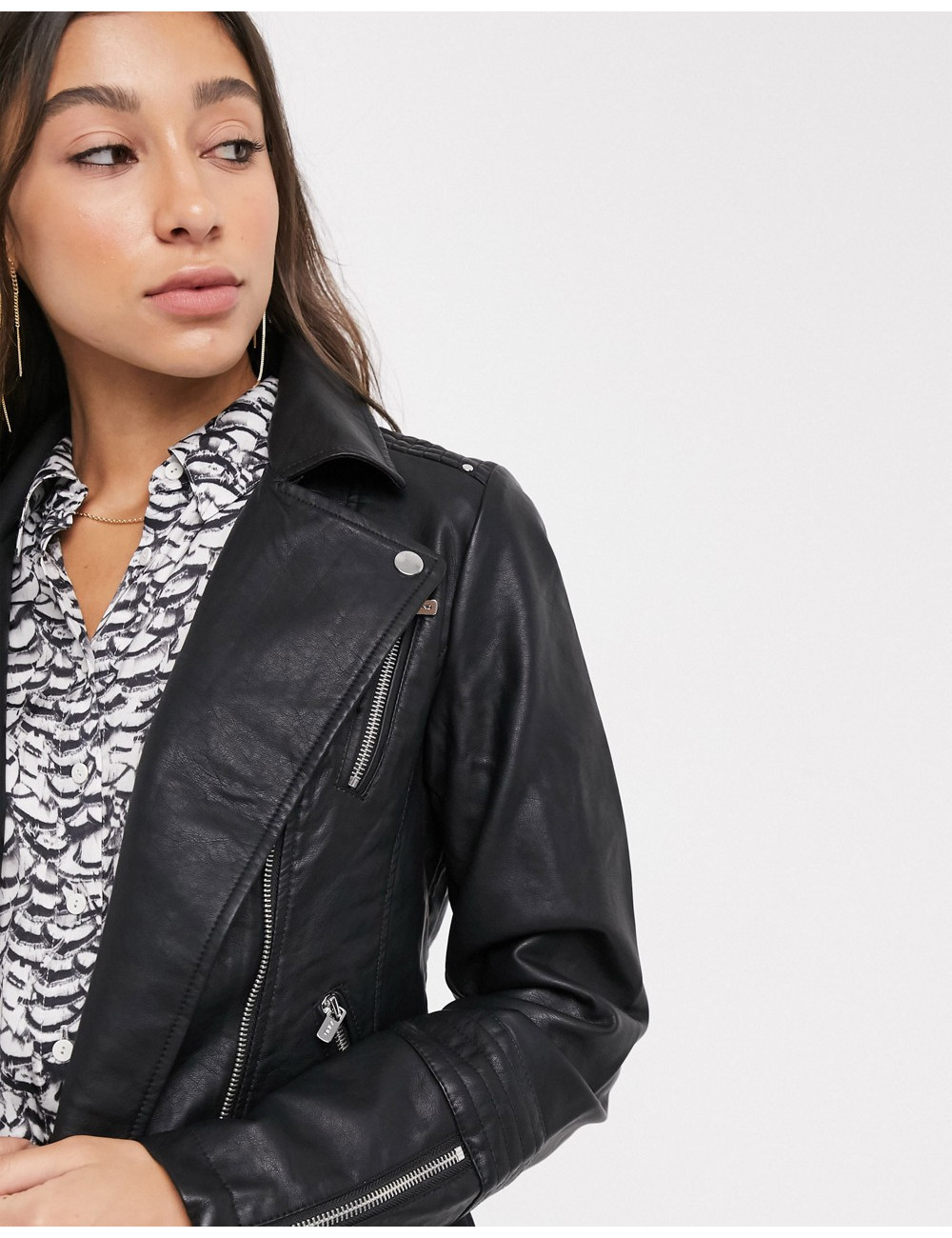 Only faux leather jacket