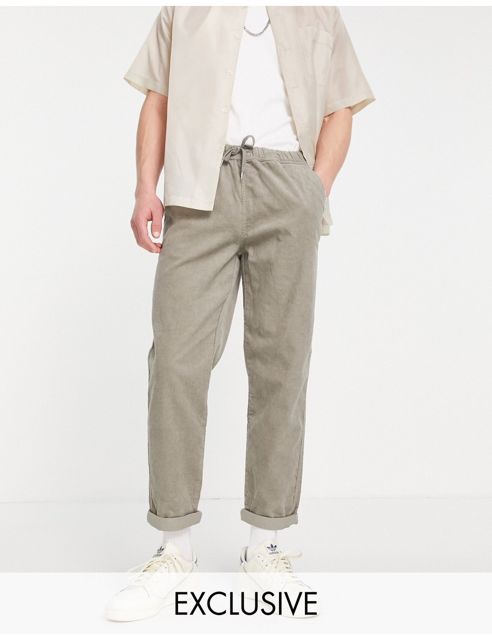 New Look cord jogger in taupe