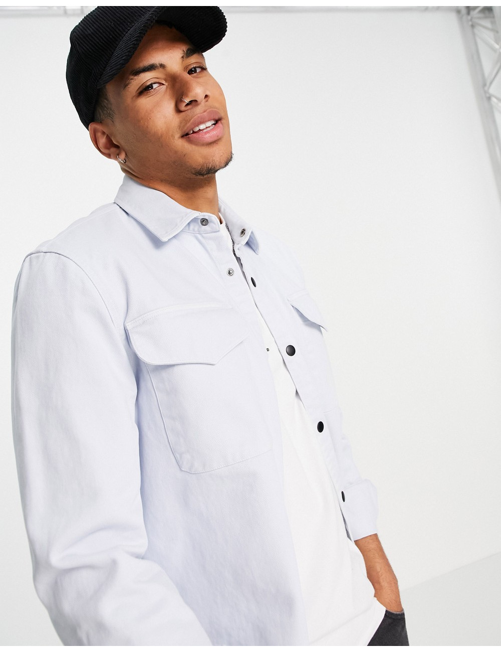 River Island overshirt in blue