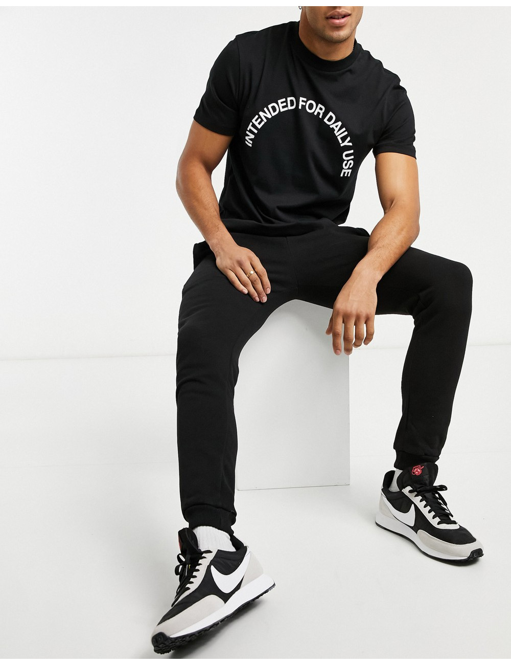 Only & Sons joggers in black