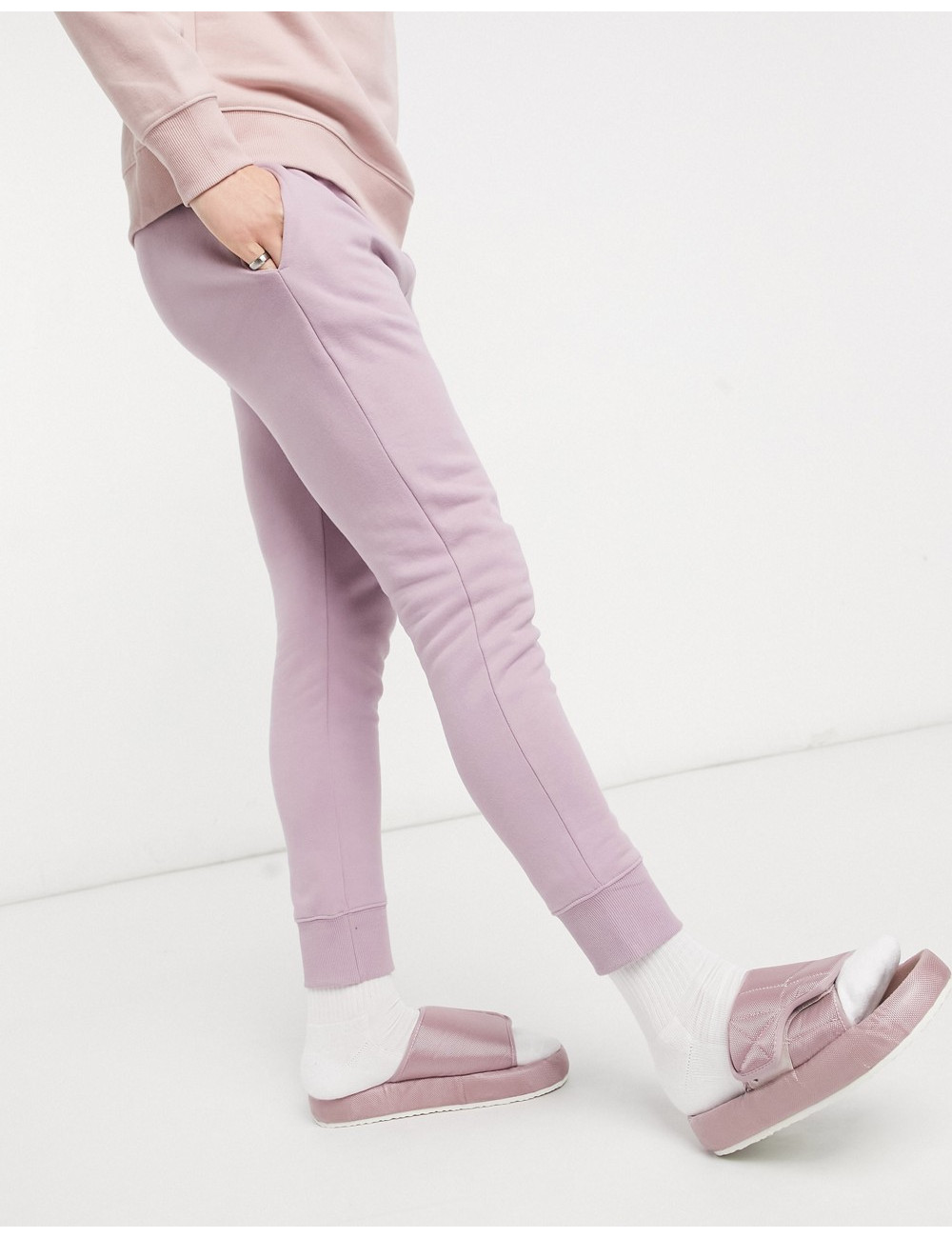 Topman co-ord joggers in lilac